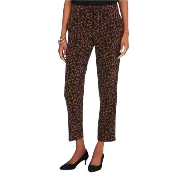 Old Navy NWT leopard print Harper mid rise crop pants size 22 short - Picture 2 of 13